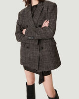 SIGO TWEED OVERSIZED BLAZER JACKET image number null